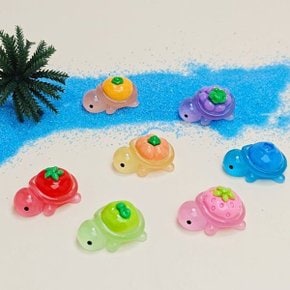 과일 거북이 키링 미니 파츠 행운 지퍼백 키링 만들기 재료 비즈 ...