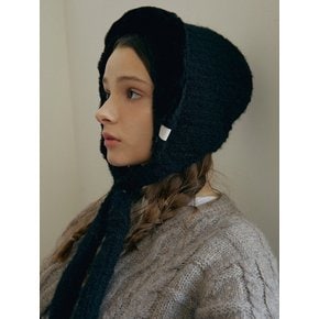 [양면] Mink knit bonnet hat_2color