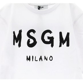 국내배송 26SS MSGM 키즈 로고 코튼 반팔 원피스 S6MSJGDR068 001-K