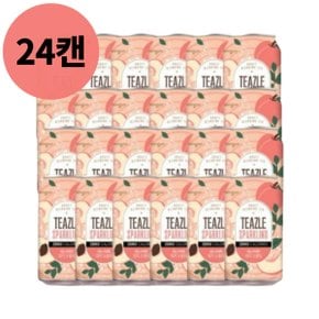 티즐 스파클링 피치우롱티 탄산음료 340ml 24캔 홍차