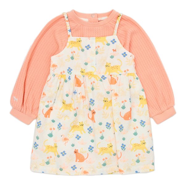 [여주점] [오프라벨 여주점] 블루독베이비 (OR) 애니멀 올오버 레이어드 드레스 (45114-400-01)