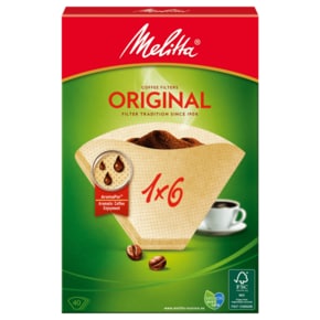 Melitta 밀리타 필터백 1x6 내츄럴 브라운 40개입