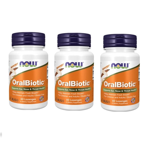 나우푸드 오랄바이오틱 로젠지, 60정 3팩