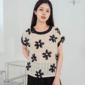 봉봉 플라워 시스루 블라우스_P425556535
