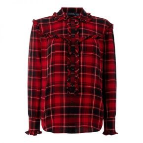 5530848 Ralph Lauren Ruffle Checked Shirt