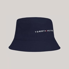 남성 Tommy 로고 버킷햇 Navy