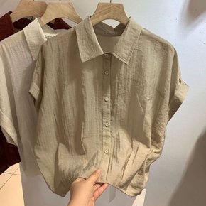 틸카 카라 반팔 블라우스
