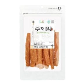 수제얌 육포스틱 수제간식 닭고기스테이크 100g x5개