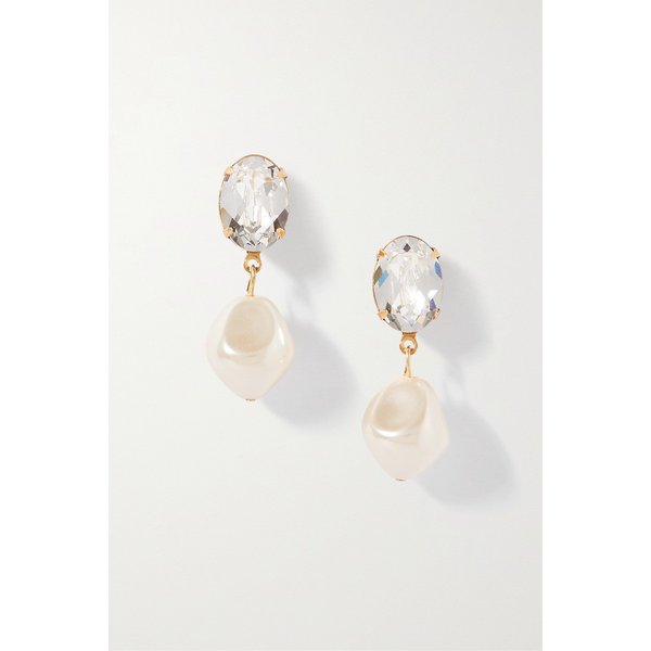 제니퍼 베어 튠스 골드톤 인조 진주 스와로브스키 크리스탈 귀걸이 1647597308469639