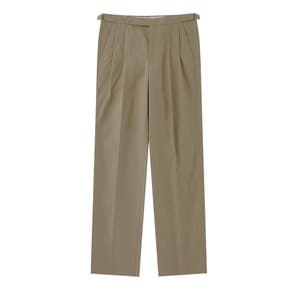 Essential Gaberdine cotton 2Pleats relaxed chino (Khaki)