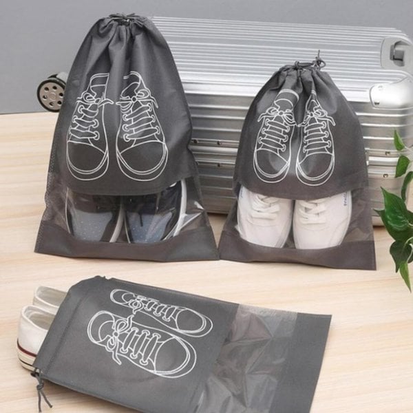 [옷자락] 남자 여자 여행용 신발 보관 스트랩 슈즈 파우치