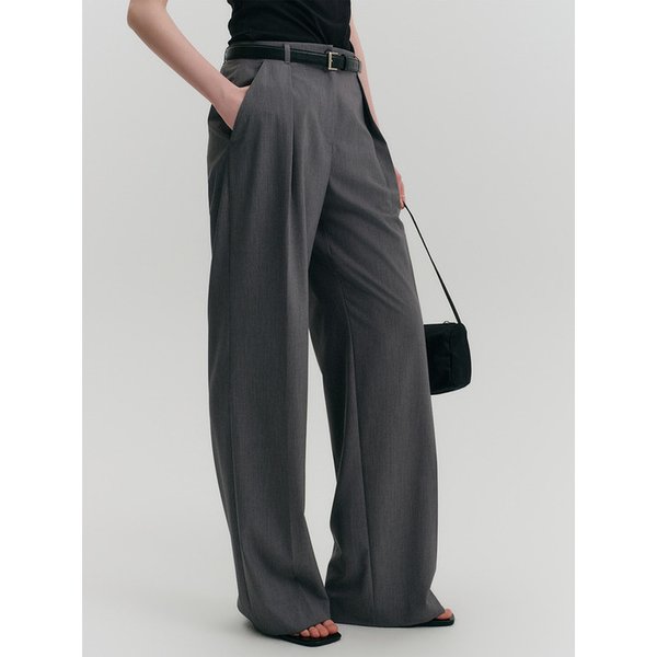 베린 썸머 턱 팬츠_그레이 / BELIN SUMMER TUCK PANTS_GREY