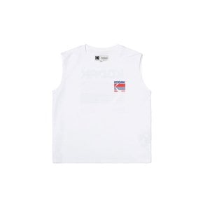 [공식](정상가 : 49,000원) 브리즈팝 그래픽 에어로쿨 슬리브리스 키즈 WHITE