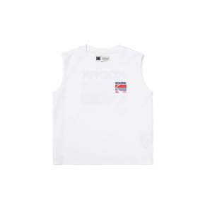 [공식](정상가 : 49,000원) 브리즈팝 그래픽 에어로쿨 슬리브리스 키즈 WHITE