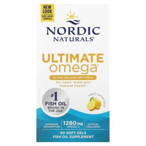 미국직구 Nordic Naturals 노르딕네츄럴스 얼티메이트 오메가 레몬향 1280mg 60피쉬소프트젤