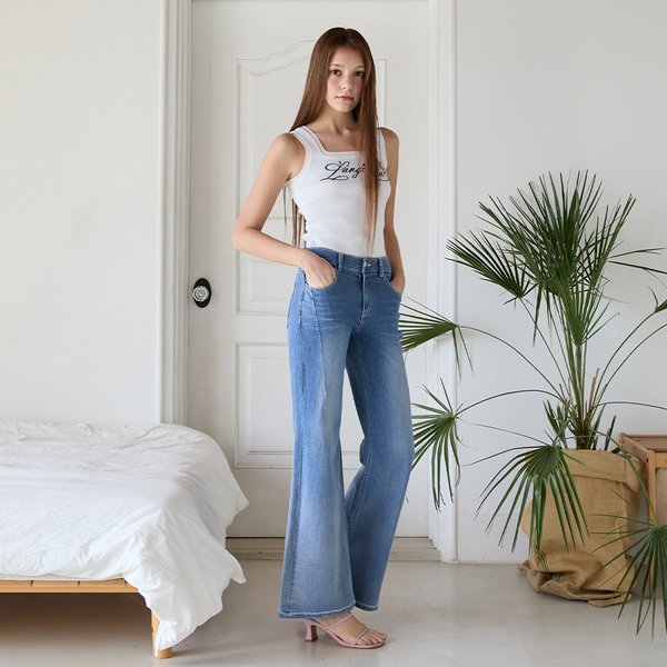 [시흥점] 여성 그라데이션 스판 부츠컷 데님팬츠 (ES2ODP55)