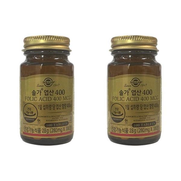 [솔가] 엽산 400 280mg x 100정 2개 -SDL- (S33305442)