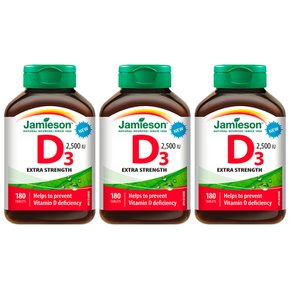 캐나다 자미에슨 비타민 D3 2500 ID 180정 3개 JAMIESON VITAMIN D3