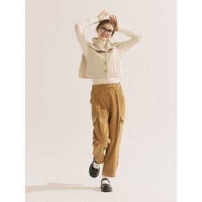 Coduroy Banding Cargo Banding Pants [ Camelbeige, Cream, Black ]