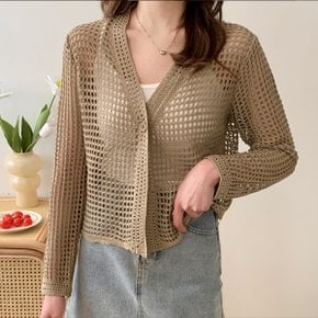KARRA 썸머메쉬원버튼가디건_A5M0219