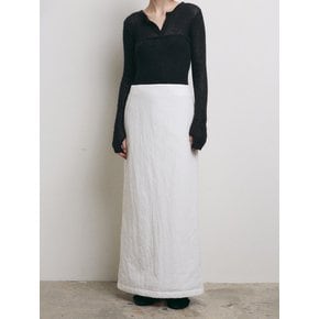 PADDING MAXI SKIRT [WHITE]