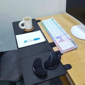 /방콕연구소 책상연장선반 확장 키보드 거치대 받침 테이블 중형
