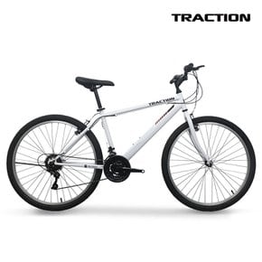 트랙션 26 MTB 로드 시마노21단 성인 중학생 자전거 블랙, 66cm 26인치