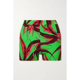 루이자발루 루이자 발루 플로럴 프린트 골지 스트레치 저지 쇼츠 그린 1647597305429688