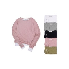[2PACK] 바켄 데일리 레이어드 무지 긴팔 티셔츠 2종 패키지