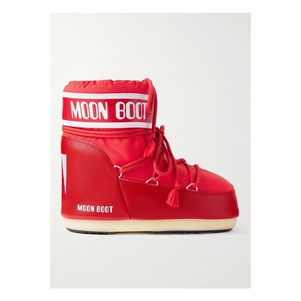 문부츠 아이콘 로우 셸 인조 가죽 스노우 부츠 레드 1647597352612689
