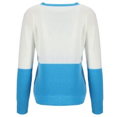 [IMZU] 캐시미어 투톤 컬러 니트 티셔츠 Blue / I1202CMKN19020517