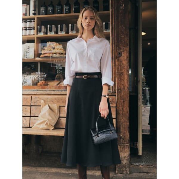 플레어 롱 스커트_2COLORS