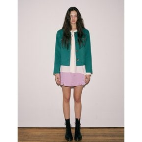 Twill mini skirt