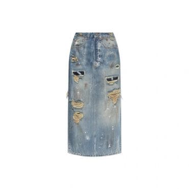 베트멍 우먼 베트멍 진 스커트 치마 - WA65SK880D 2803-DISTRESSED BLUE 110591580