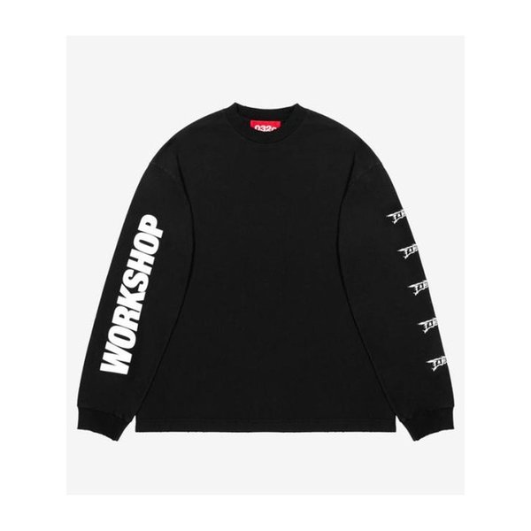 긴팔 티셔츠 32CU242PRTS055BK FADED BLACK DOM