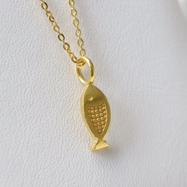 [가앤] 24k순금 버블 물고기 펜던트 목걸이3.75g