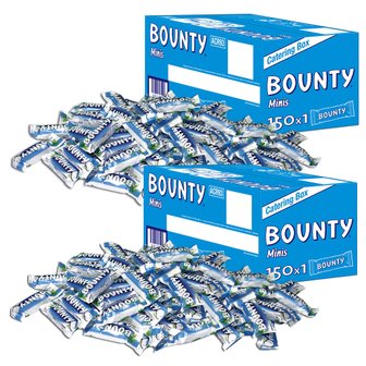  Bounty 바운티 미니 코코넛 초콜릿 바 150개입 개별포장 2팩