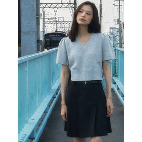 Raccoon V-neck knit top (2color)