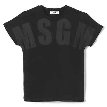 MSGM 키즈 로고 프린팅 티셔츠 24SS 블랙 S4MSJUTH006 110