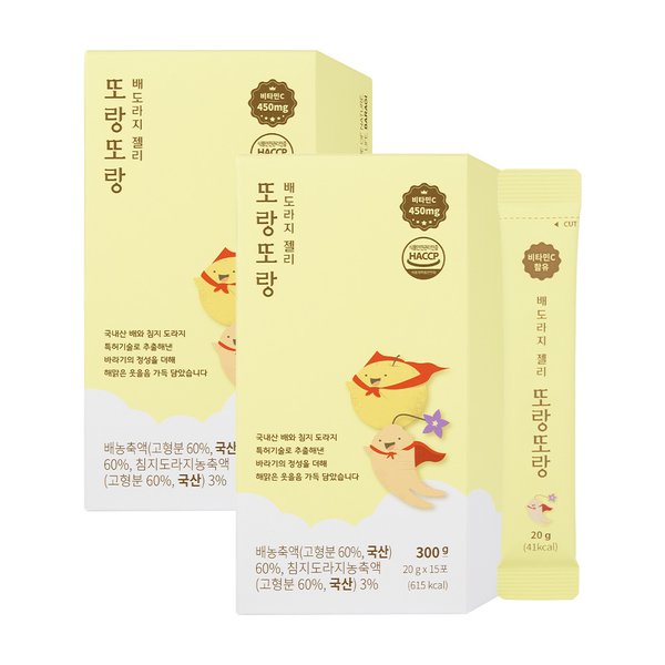 바라기 짜먹는 배도라지젤리 또랑또랑 30포 (1개월분) 어린이젤리 플라티코딘D