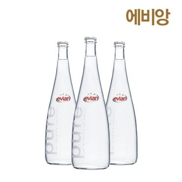 에비앙 글라스 Evian 750mlX12(Glass)