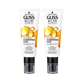 [해외직구] Gliss Kur 헤어 팁 플루이드 오일 뉴트리티브 50ml 2팩 독일직구