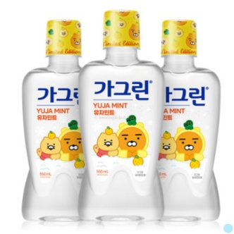  동아제약 가그린 유자민트향 구강청결제 550ml X 3개