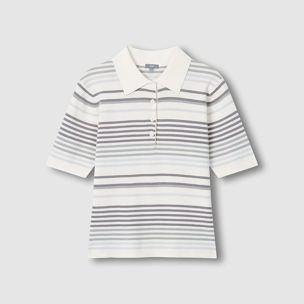 여 강연 카라 반팔 니트 J116202729082