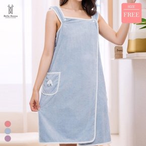 벨라도나 여성 입는 샤워타올 다용도 샤워가운 포켓장착 파자마 ...