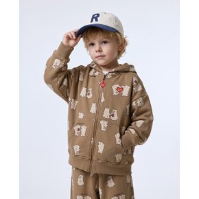 카멜 고스트 곰돌이 올오버 후드집업 BK63TJ20CA