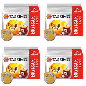 타시모 모닝 카페 XL 파드 캡슐 커피 Tassimo Morning Cafe 21개입 4개