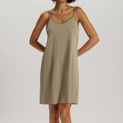 한로 Cotton Silk Spaghetti Dress(74813_silver sage)