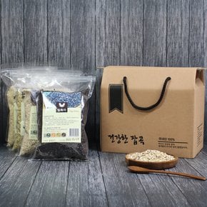 쌀 잡곡 으뜸선물세트 4kg(찰흑미+찰현미+찰홍미+찰녹미 각 1kg)