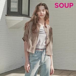 SOUP 드로우 칼라 셔츠_SA4SS91SG